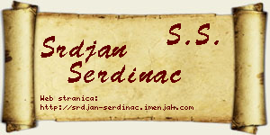 Srđan Serdinac vizit kartica